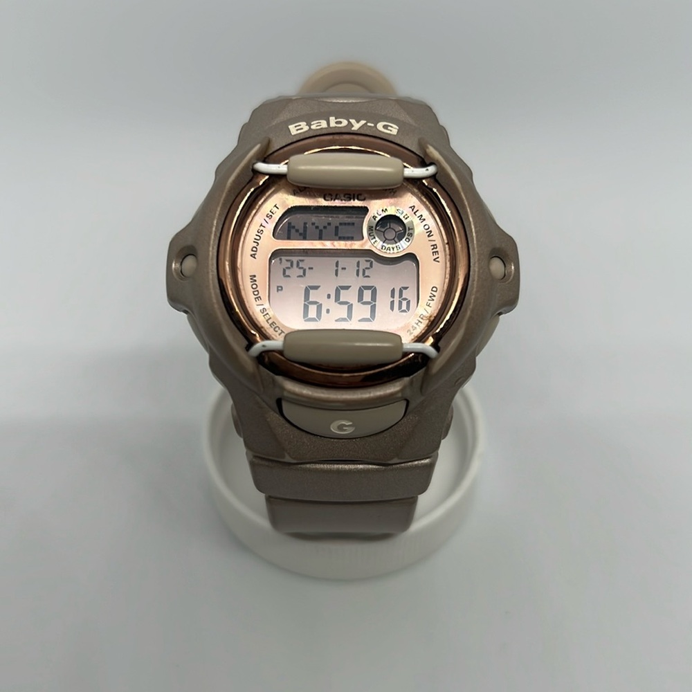 G-Shock Baby-G by Casio Ladies Watch Champaign Color with Rose Gold Face